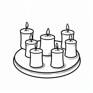 Advent wreath - Advent magic with candles - coloring fun for children