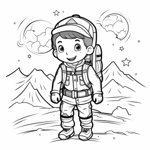 Adventurer - Space adventurer coloring page