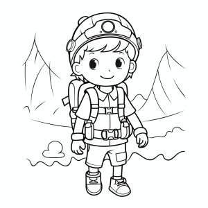 Adventurer - Adventure coloring picture: Forest explorer