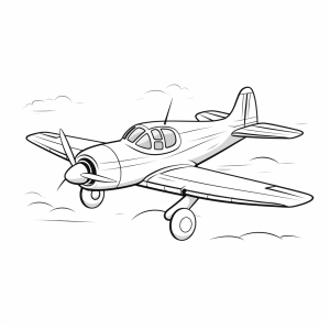 Air combat - Airplane coloring picture for children