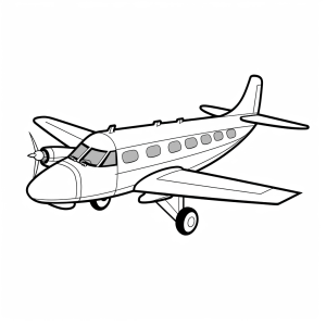 Airliner - Airplane coloring picture for little pilots