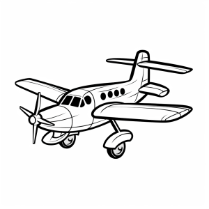 Airliner - Airplane adventure coloring picture