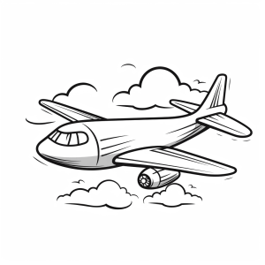 Airplane above the clouds - Airplane above the clouds coloring page