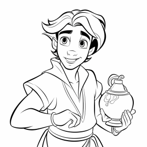 Aladdin - Aladdin adventure coloring page