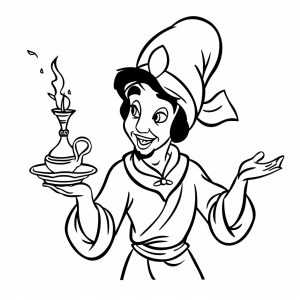 Aladdin and the magic lamp - Aladdin and the magic lamp coloring page