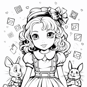 Alice in Wonderland - Alice in Wonderland Adventure - Creative coloring picture