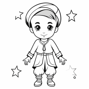 Alladin - Little adventurer coloring page