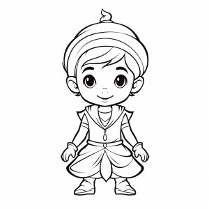 Alladin - Coloring picture Little Prince