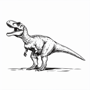 Allosaurus - Allosaurus dinosaur coloring page