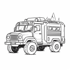 Ambulance in action - Ambulance operation coloring picture