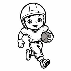 American Football - American football coloring picture for kids