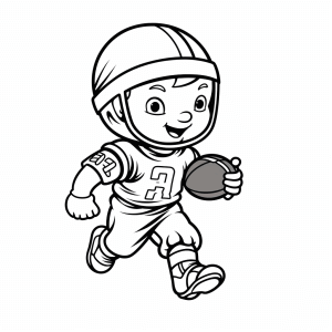 American Football - American football adventure coloring picture