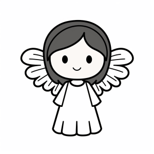 Angels - Lovely angel to color in