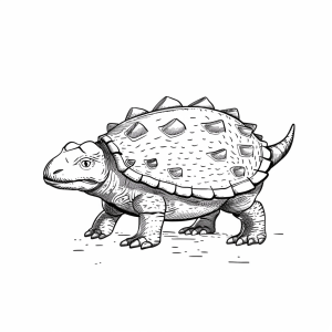 Ankylosaurus - Ankylosaurus dinosaur coloring page