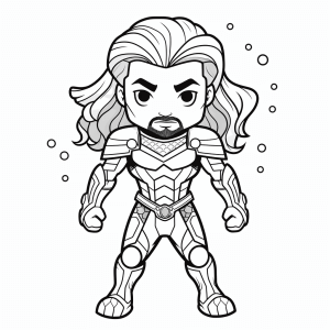 Aquaman - Underwater hero to color in