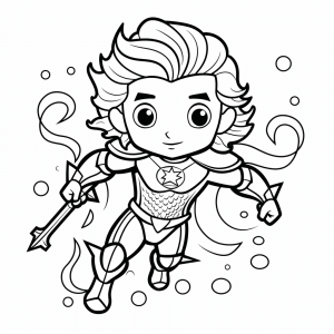 Aquaman - Sea heroes coloring adventure