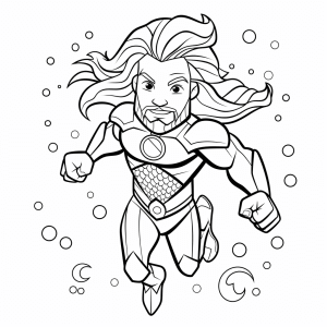 Aquaman - Aquaman - Underwater adventure to color in