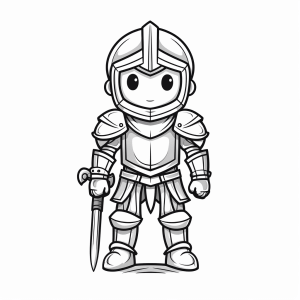 Armor - Knight in shining armor to color in