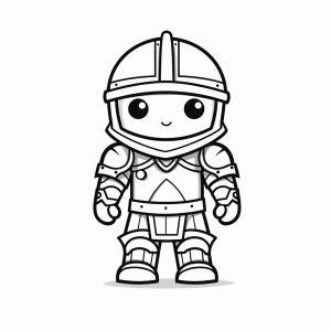 Armor - Kids knight armor coloring picture