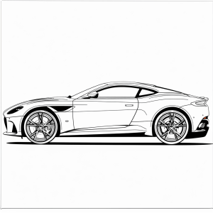 Aston Martin - Aston Martin sports car coloring page