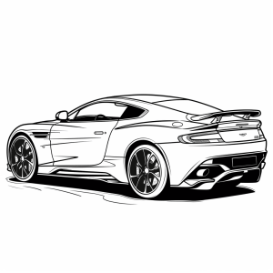 Aston Martin - Aston Martin sports car coloring page