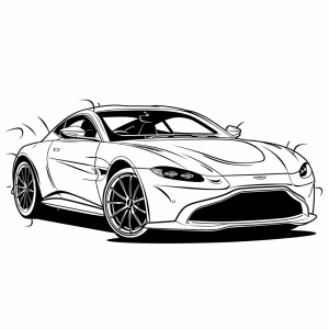 Aston Martin - Aston Martin sports car coloring page