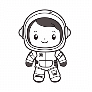 Astronaut - Astronaut adventure coloring page