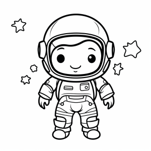 Astronaut - Astronaut coloring picture for kids