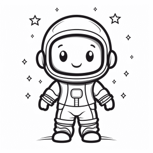 Astronaut - Space adventurer coloring page