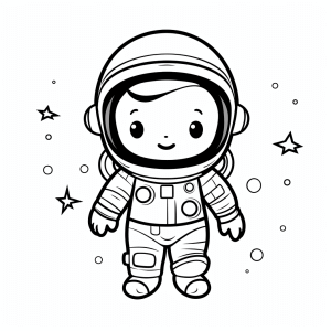 Astronaut - Astronauts adventure coloring page