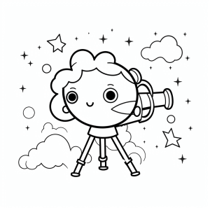 Astronomy - Discover the starry sky - coloring page