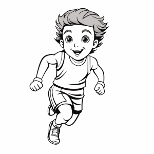 Athletics - Athletics run coloring page