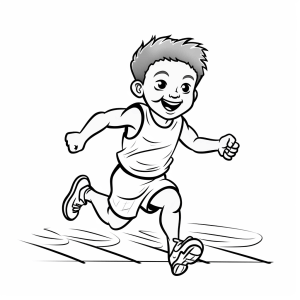 Athletics - The joy of running while coloring for young athletes