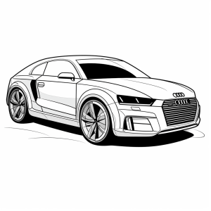 Audi - Sporty car coloring page