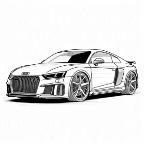 Audi - Detailed sports car to color in