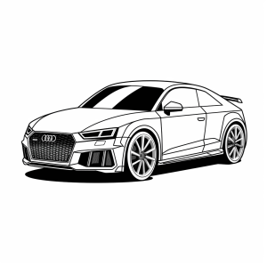 Audi - Sports car coloring picture for kids