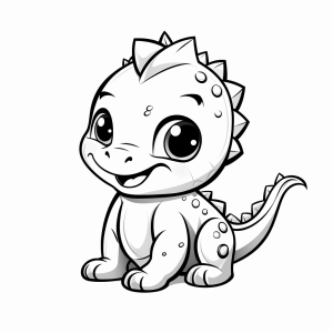 Baby dinosaur - Cute baby dinosaur to color in