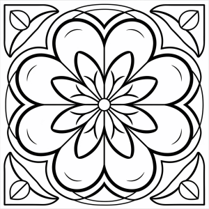 Balanced mandala - Harmonious flower drawing