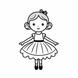 Ballerina - Colorful dance dreams: Ballerina coloring page