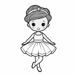 Ballerina - Dancing ballerina coloring page