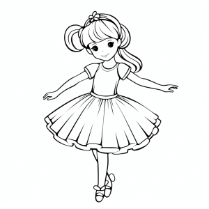 Ballet - Ballet dancer coloring picture