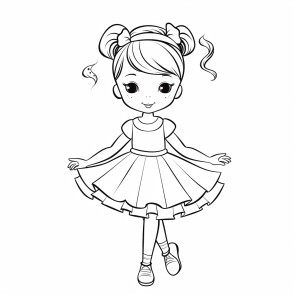 Ballet - Ballet dancer coloring page