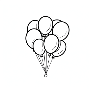 Balloons - Cheerful balloon drawing to color in