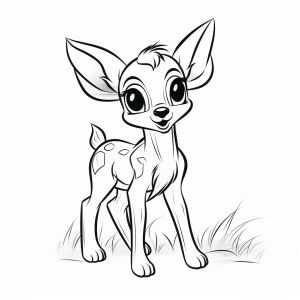 Bambi - Bambi fawn coloring page