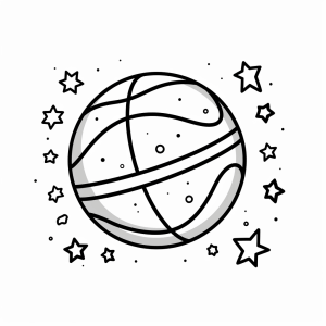 Basketball - Basketball coloring picture for kids