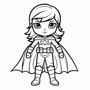 Batgirl - Batgirl superhero coloring page