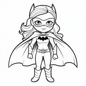 Batgirl - Batgirl hero drawing to color in