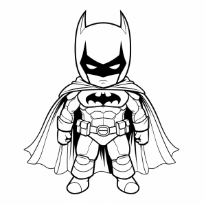 Batman - Superhero coloring picture: The brave night watchman