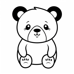 Bear - Coloring picture cute bear