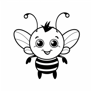 Bee - Bee coloring page for kids